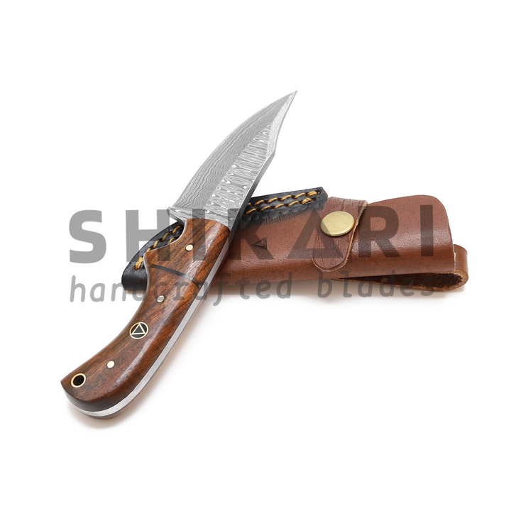 SQL-010 Damascus Hunting  Knife