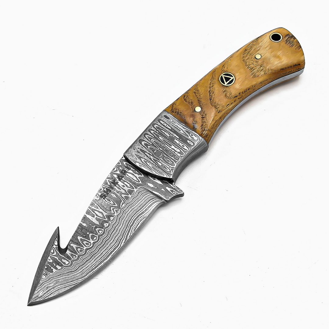 SQL-053C Damascus Skinner Knife