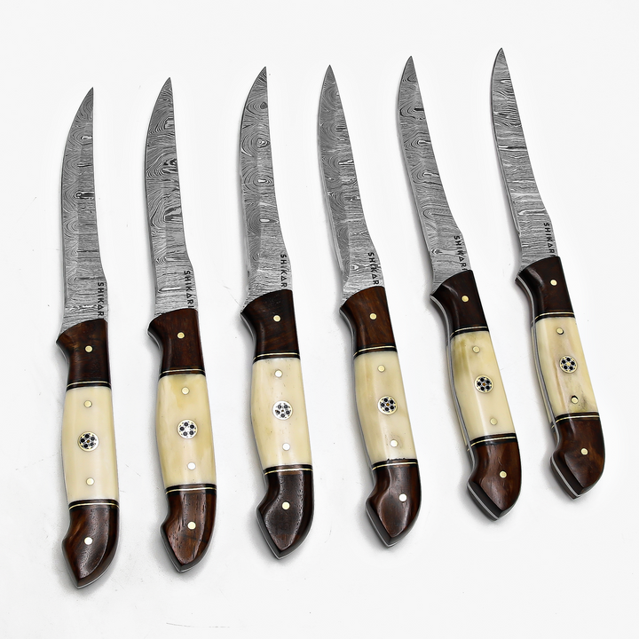 SQL-061 Damascus Steak Knives Set