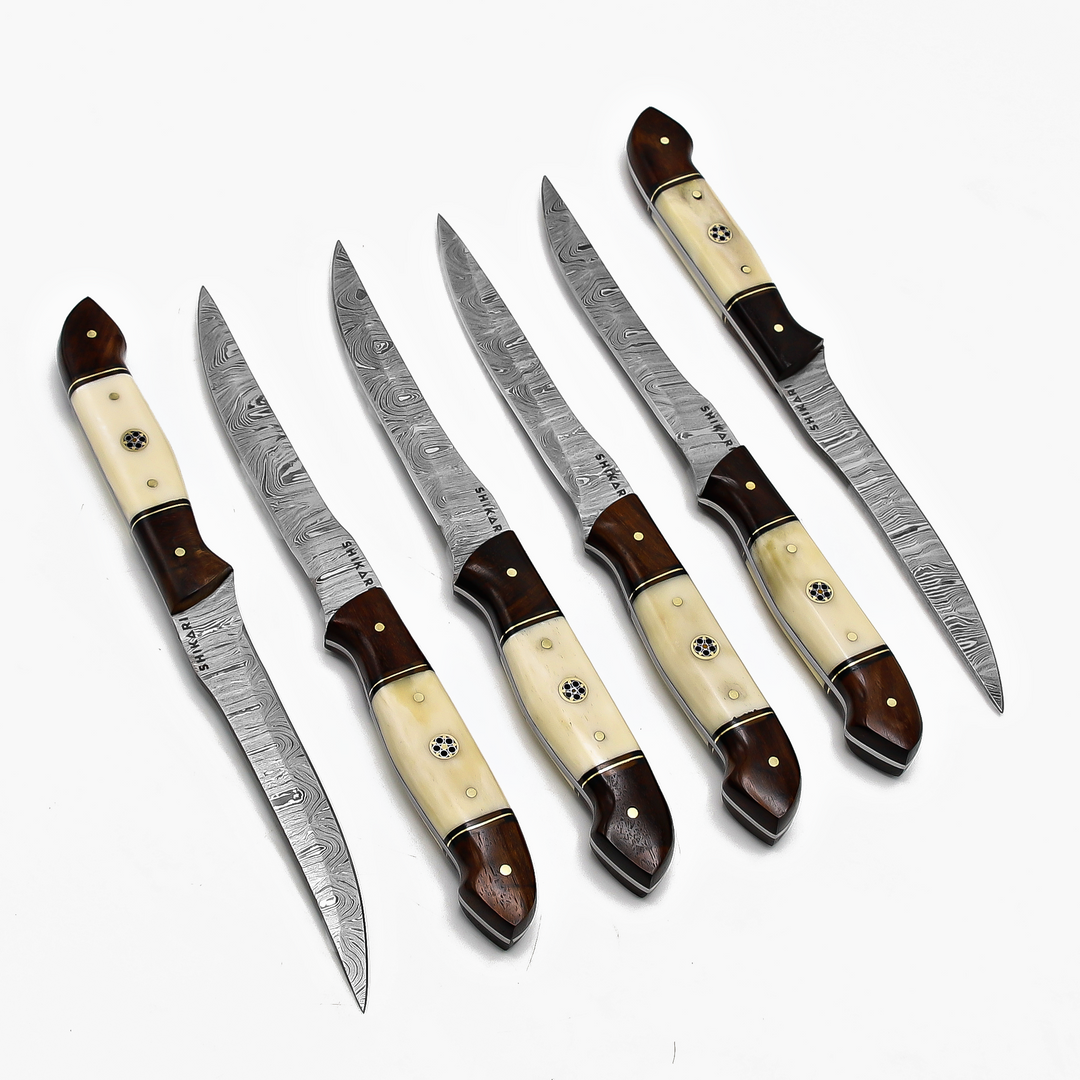 SQL-061 Damascus Steak Knives Set