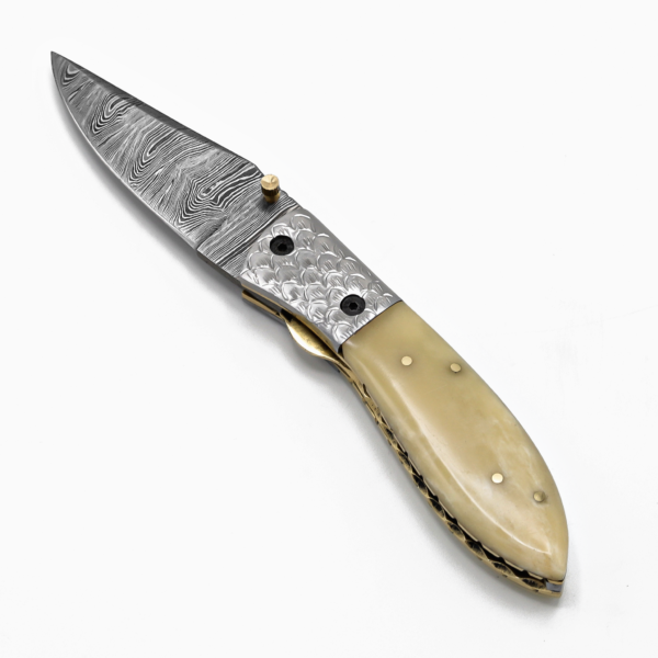 LUQ-001 Damascus Pocket Knife