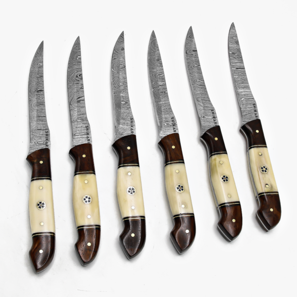 SQL-061 Damascus Steak Knives Set - Image 3