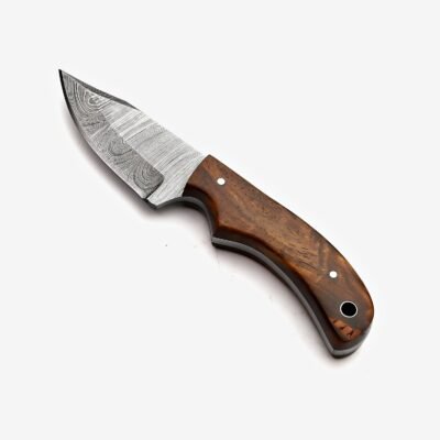 GK-030 Damascus Skinner Knife and Wood Handle