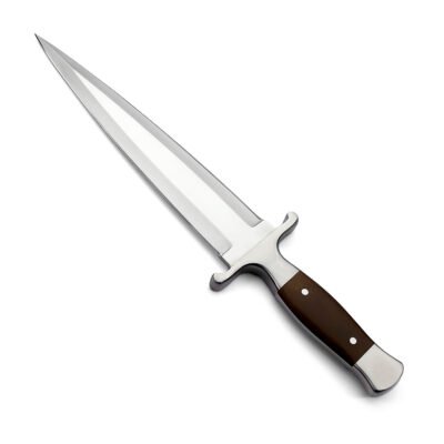GK-054 Dagger Knife, 440c Blade and Wood Handle