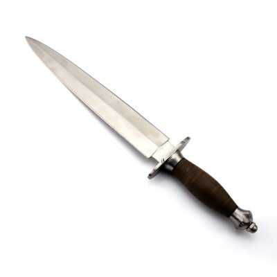GK-059A Hunting Dagger Knife Steel Blade, Wood Handle