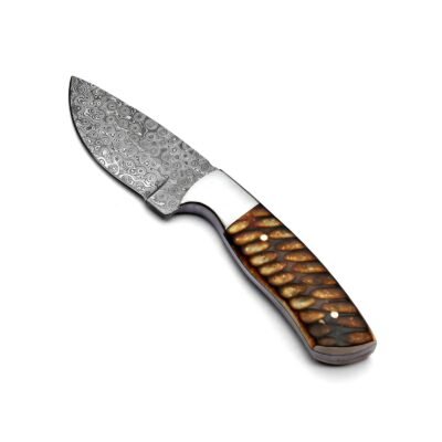 MI-003 Damascuss Blade and Bone Handle with fire work