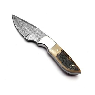 MI-006 Damascuss Blade and Bone Handle with fire work