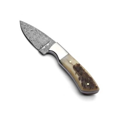 MI-012 Damascuss Blade and Bone Handle with fire work