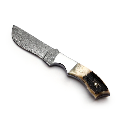 MI-013 Damascuss Blade and Bone Handle with fire work