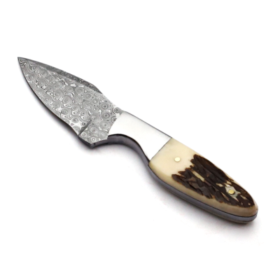 MI-015 Damascuss Blade and Bone Handle with fire work